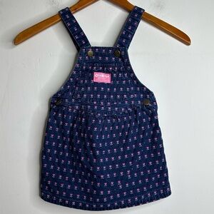 Vintage OshKosh B'Gosh Girl Overall Jumper Dress Size 2T